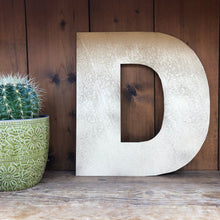Load image into Gallery viewer, 12&quot; and 5&quot; Gold Fat Font Metal Letters.
