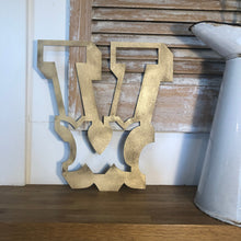 Load image into Gallery viewer, A-Z Rustic 5&quot; or 12&quot; Gold Metal Carnival Letters.
