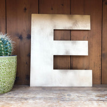Load image into Gallery viewer, 12&quot; and 5&quot; Gold Fat Font Metal Letters.
