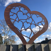 Load image into Gallery viewer, Large Rusty Metal Decorative Heart Garden Decoration
