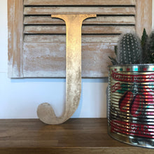 Load image into Gallery viewer, Distressed Gold 5&quot; or 12&quot; Classic Metal Letters, A-Z, 0-9
