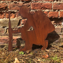 Load image into Gallery viewer, Rusty Metal Kneeling Soldier Garden Decoration
