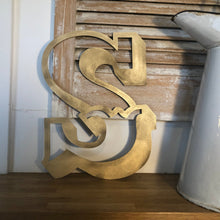 Load image into Gallery viewer, A-Z Rustic 5&quot; or 12&quot; Gold Metal Carnival Letters.
