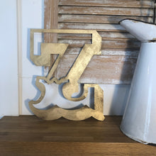 Load image into Gallery viewer, A-Z Rustic 5&quot; or 12&quot; Gold Metal Carnival Letters.
