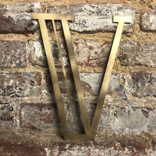 Load image into Gallery viewer, Gold Distressed 5&quot; or 12&quot; Art Deco Lettering A-Z 0-9
