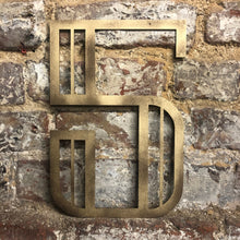Load image into Gallery viewer, Gold Distressed 5&quot; or 12&quot; Art Deco Lettering A-Z 0-9

