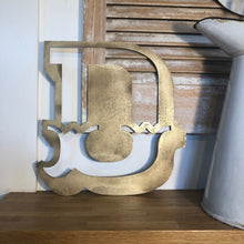 Load image into Gallery viewer, A-Z Rustic 5&quot; or 12&quot; Gold Metal Carnival Letters.

