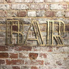 Load image into Gallery viewer, Gold Distressed 5&quot; or 12&quot; Art Deco Lettering A-Z 0-9

