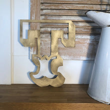 Load image into Gallery viewer, A-Z Rustic 5&quot; or 12&quot; Gold Metal Carnival Letters.
