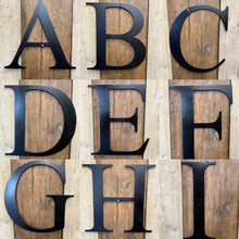 Load image into Gallery viewer, Rustic 5&quot; or 12&quot; Black Metal Classic Letters For  The Home And Garden
