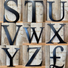 Load image into Gallery viewer, Rustic 5&quot; or 12&quot; Black Metal Classic Letters For  The Home And Garden
