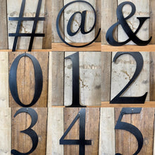 Load image into Gallery viewer, Rustic 5&quot; or 12&quot; Black Metal Classic Letters For  The Home And Garden
