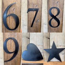 Load image into Gallery viewer, Rustic 5&quot; or 12&quot; Black Metal Classic Letters For  The Home And Garden

