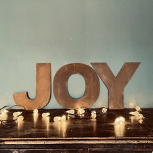 Load image into Gallery viewer, JOY Rusty Metal Letters Christmas Mantle Fireplace Decoration
