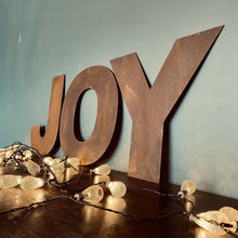 Load image into Gallery viewer, JOY Rusty Metal Letters Christmas Mantle Fireplace Decoration
