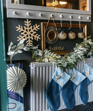Load image into Gallery viewer, Large Rustic Metal Snowflake Decoration
