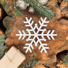 Load image into Gallery viewer, Large Rustic Metal Snowflake Decoration
