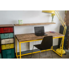 Load image into Gallery viewer, Steel &amp; Reclaimed Scaffold Board Rustic Industrial Look Desk
