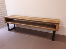 Load image into Gallery viewer, Industrial Style Reclaimed Scaffold Board &amp; Steel Sideboard \ TV Unit \ Console Table

