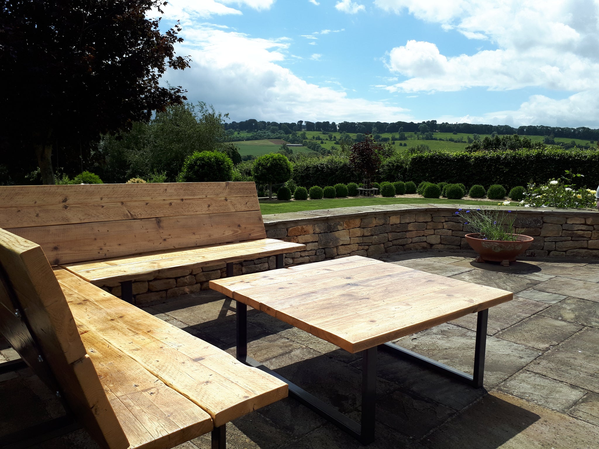 Reclaimed scaffold board discount coffee table