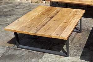 Reclaimed Scaffold Board & Steel Square Coffee Table