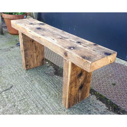 Reclaimed Scaffold Board Rustic Chunky Wood Bench