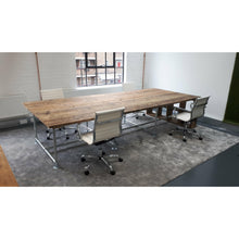 Load image into Gallery viewer, Scaffold Tube Rustic Table made from Reclaimed Scaffold Boards &amp; Steel Tube
