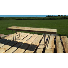 Load image into Gallery viewer, Reclaimed Scaffold Board Rustic Bench With Hairpin Legs
