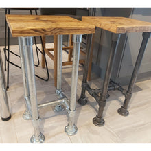 Load image into Gallery viewer, Reclaimed Rustic Scaffold Board &amp; Tube Industrial Look Stool \ Bar Stool
