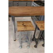 Load image into Gallery viewer, Reclaimed Rustic Scaffold Board &amp; Tube Industrial Look Stool \ Bar Stool
