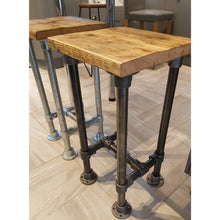 Load image into Gallery viewer, Reclaimed Rustic Scaffold Board &amp; Tube Industrial Look Stool \ Bar Stool
