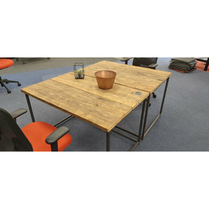 Steel & Reclaimed Scaffold Board Rustic Industrial Look Desk