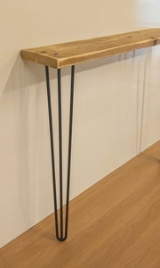 Reclaimed Scaffold Board Console / Hallway Table with Hairpin Legs