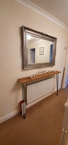 Reclaimed Scaffold Board Console / Hallway Table with Hairpin Legs
