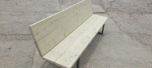 Load image into Gallery viewer, Pressure Treated Timber &amp; Steel Bench with Back
