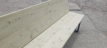 Load image into Gallery viewer, Pressure Treated Timber &amp; Steel Bench with Back
