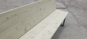 Pressure Treated Timber & Steel Bench with Back