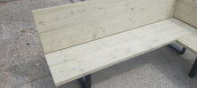Load image into Gallery viewer, Pressure Treated Timber &amp; Steel Garden Corner Bench / Sofa - 37cm Seat Height
