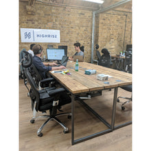 Load image into Gallery viewer, Steel &amp; Reclaimed Scaffold Board Rustic Industrial Look Desk
