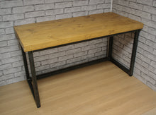 Load image into Gallery viewer, Super Chunky Steel &amp; Reclaimed Scaffold Board Rustic Industrial Look Desk
