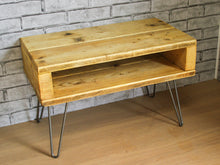 Load image into Gallery viewer, Industrial Look Reclaimed Scaffold Board &amp; Steel Sideboard \ TV Unit \ Console Table Hairpin Legs
