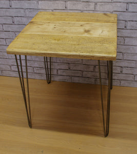 Gibbs Design furniture - Rustic Industrial Look Cafe Table with Hairpin Legs - Image 2