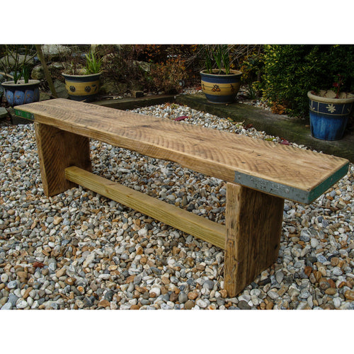 Reclaimed Scaffold Board Rustic Simple Wood Bench