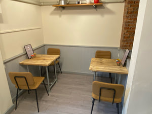 Commercial Scaffold Board & Galvanised Tube Clamp Dining Table