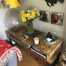 Load image into Gallery viewer, Industrial Style Reclaimed Scaffold Board &amp; Steel Sideboard \ TV Unit \ Console Table
