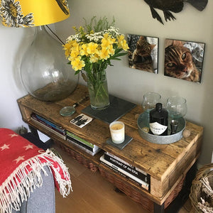 Industrial Style Reclaimed Scaffold Board & Steel Sideboard \ TV Unit \ Console Table